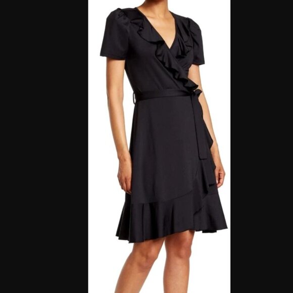 Bydesign Dresses & Skirts - BY Design NYC Black Ruffle Wrap Dress | Style M6164M | Size S | NWT